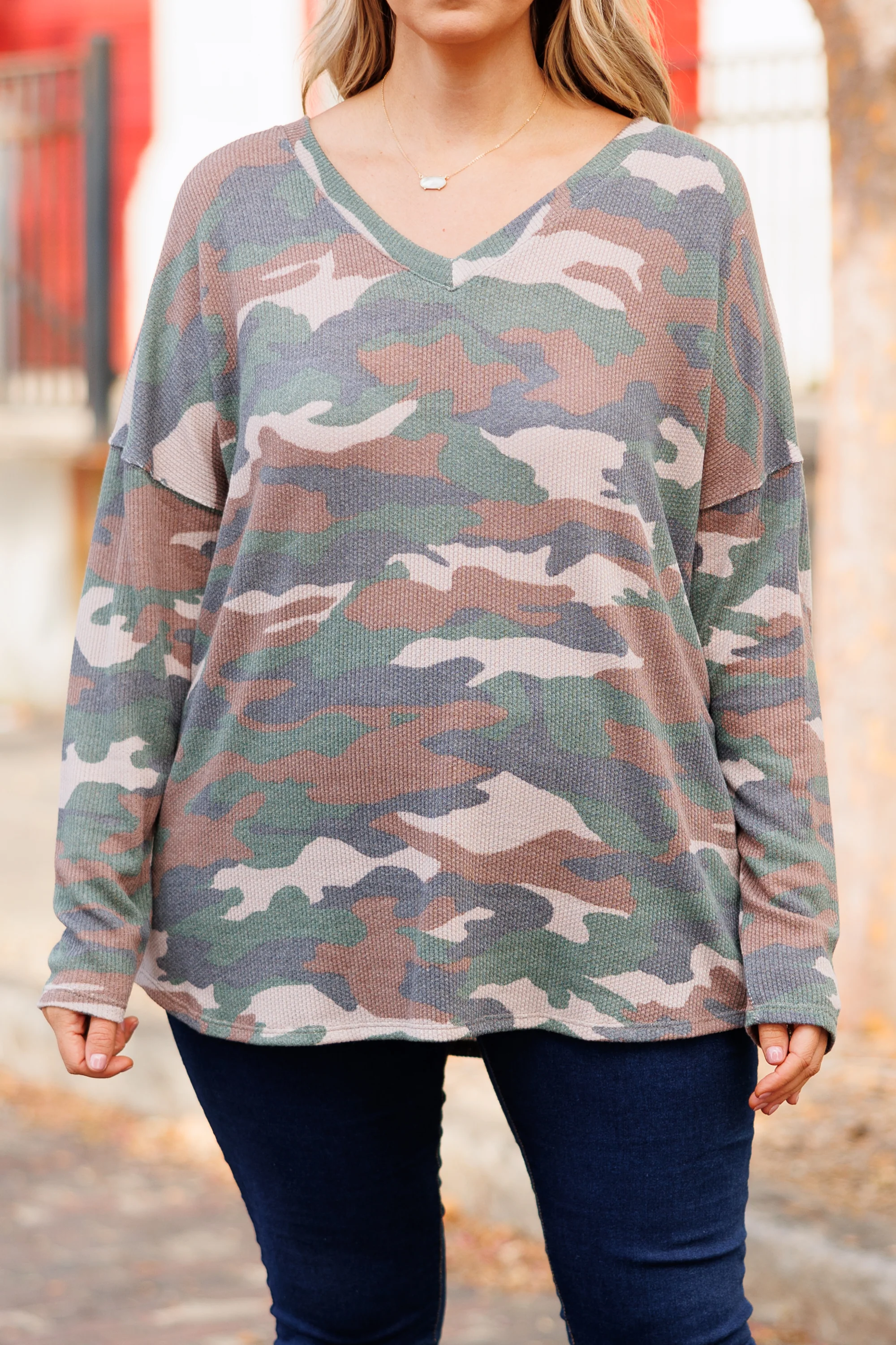 Trying To Blend In Top, Army Green - Giverhouse