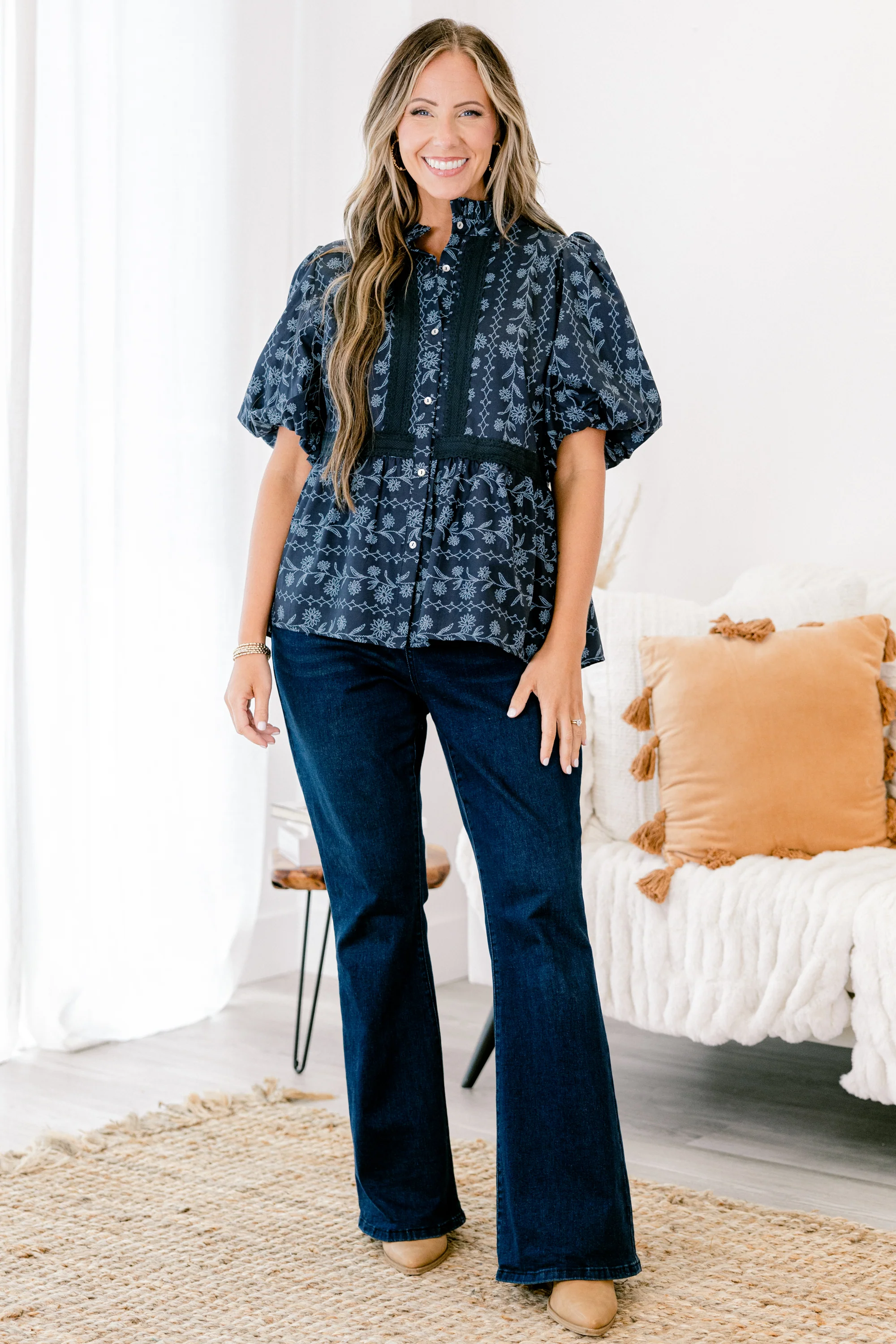 Delicate Love Top, Blue - Giverhouse