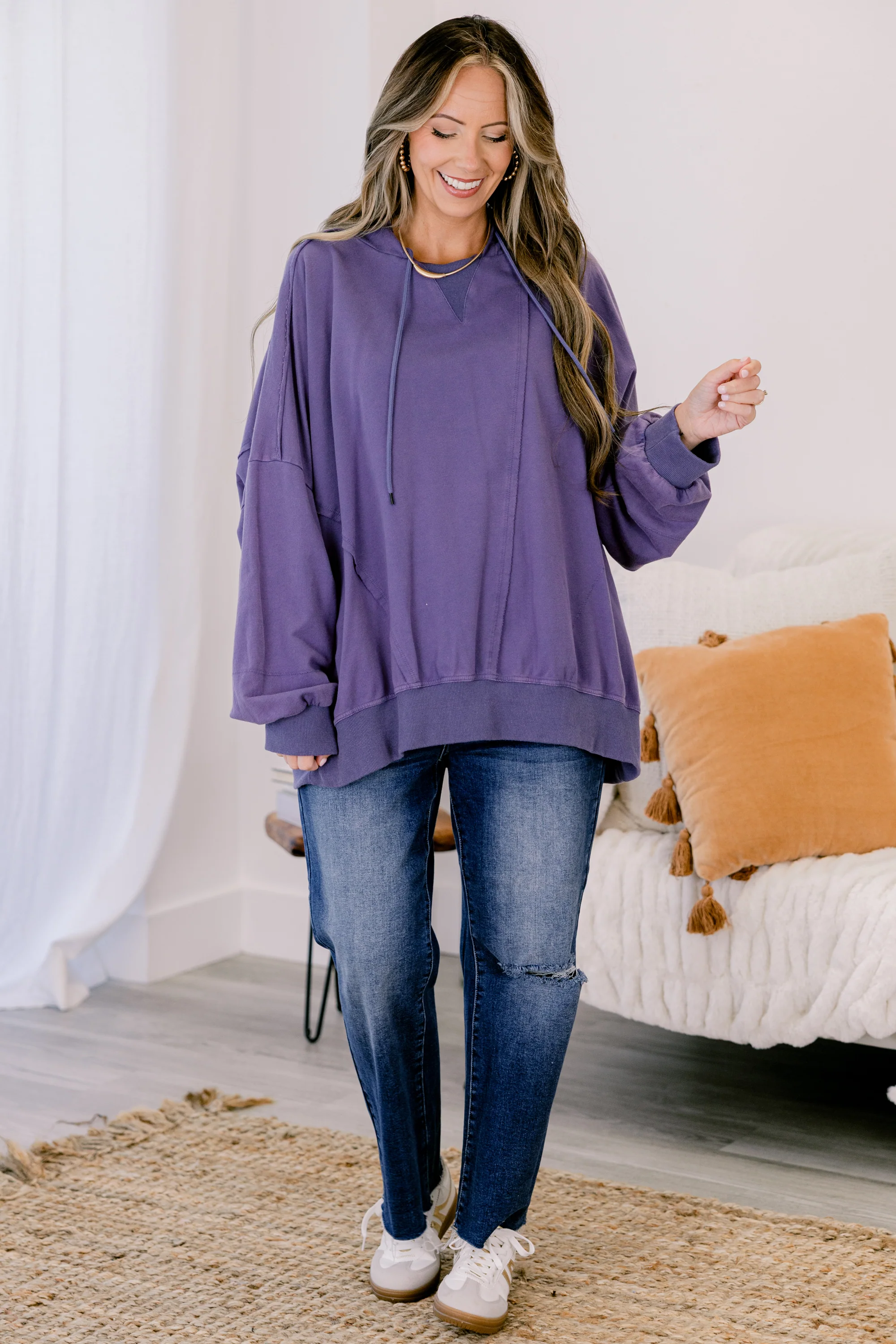 Happy Days Ahead Hoodie, Blue - Giverhouse