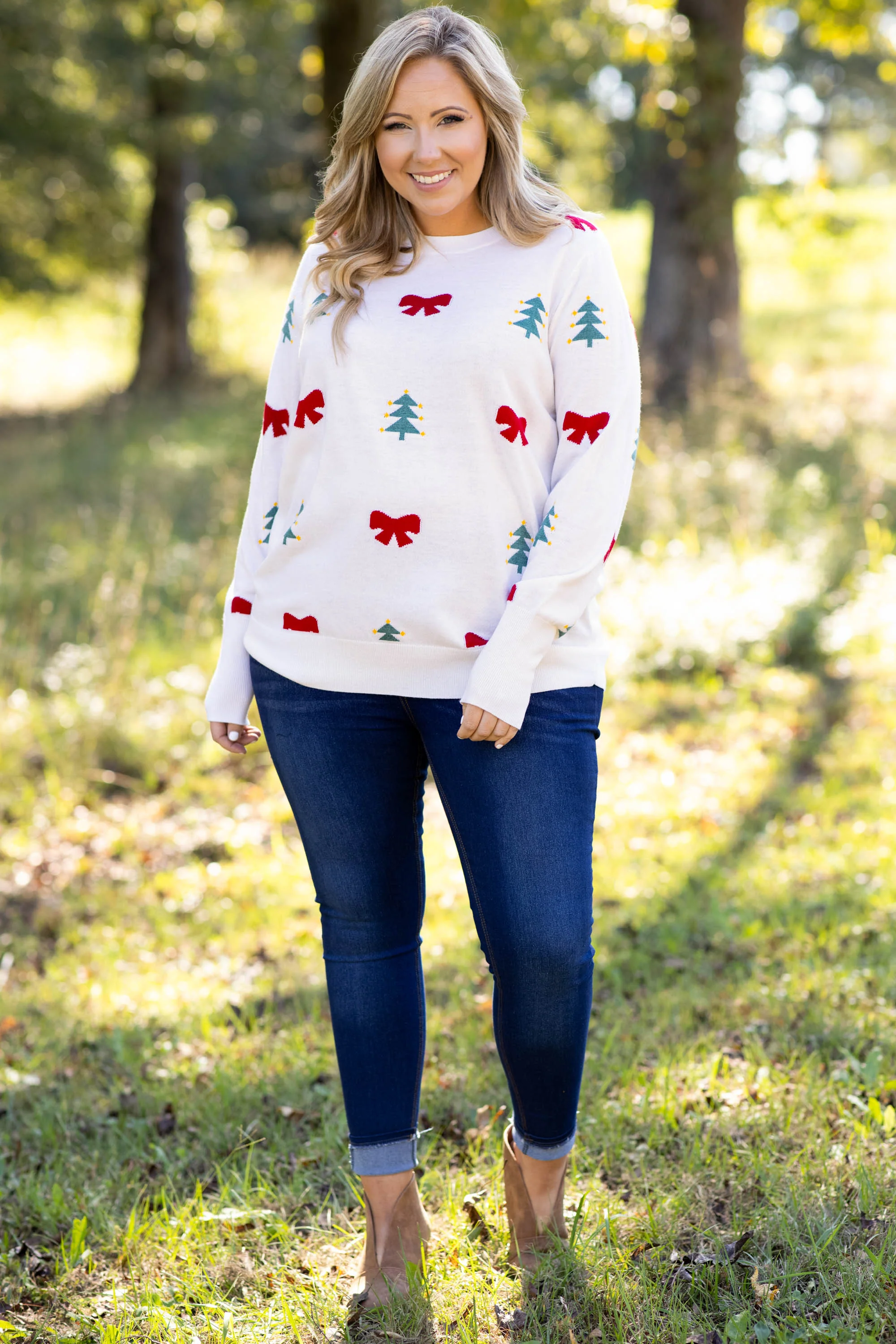 Wrapping Presents Sweater, Ivory - Giverhouse