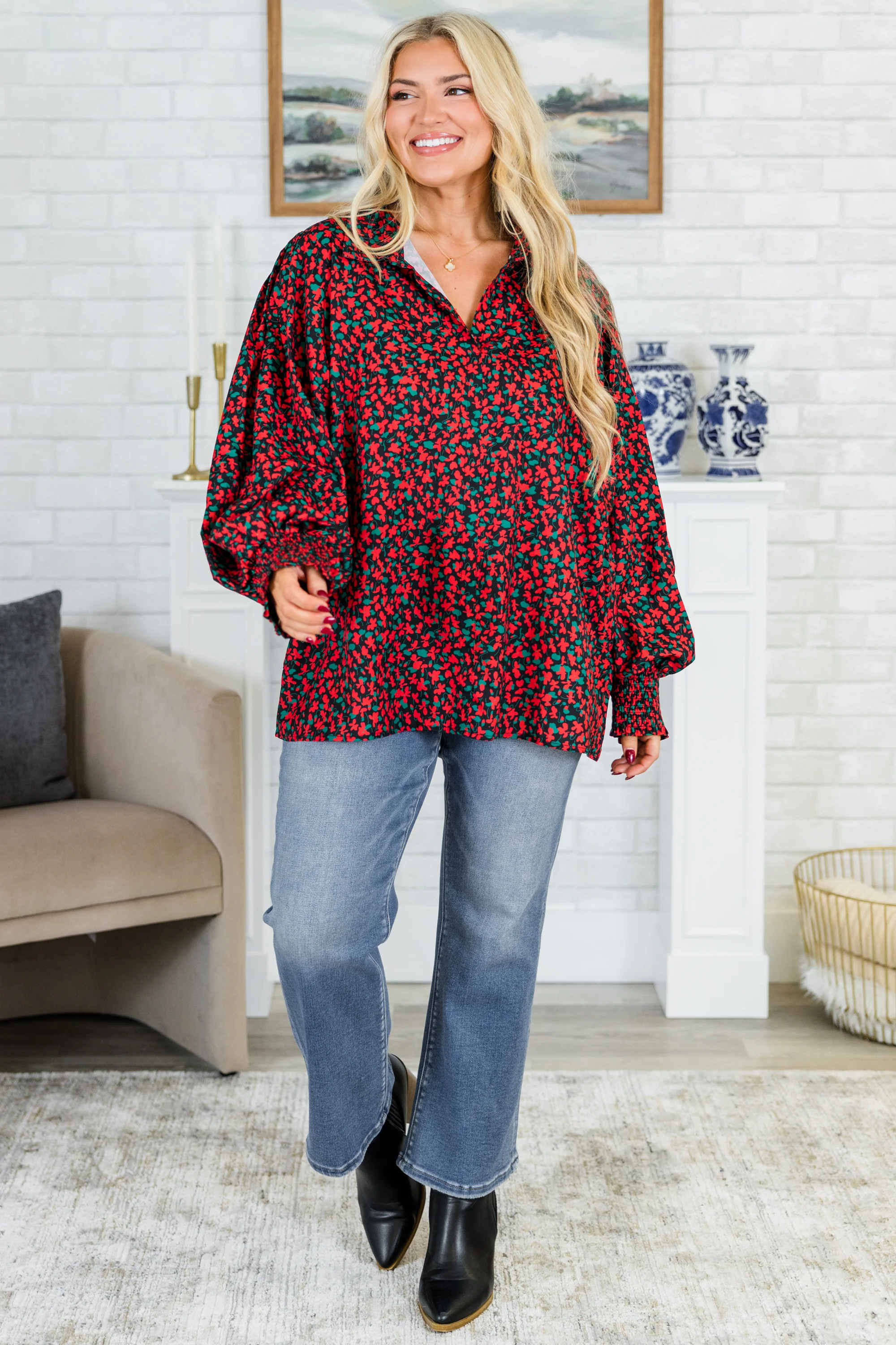 True You Top, Red/Black - Giverhouse