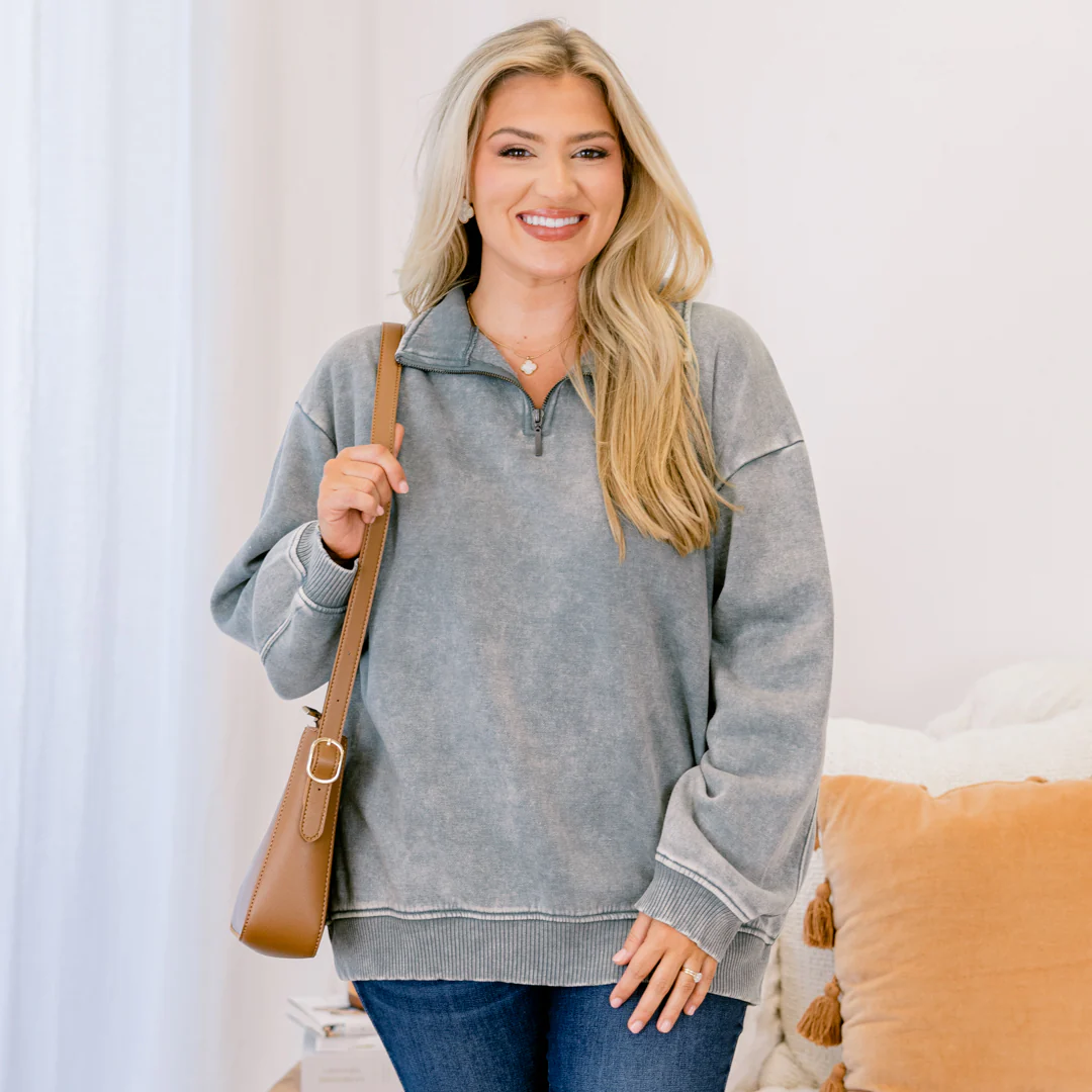 Time To Tell Pullover, Ash Jade - Giverhouse