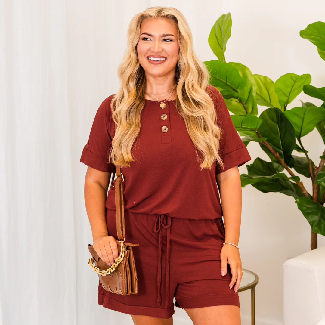 The Best Attitude Romper, Fired Brick - Giverhouse