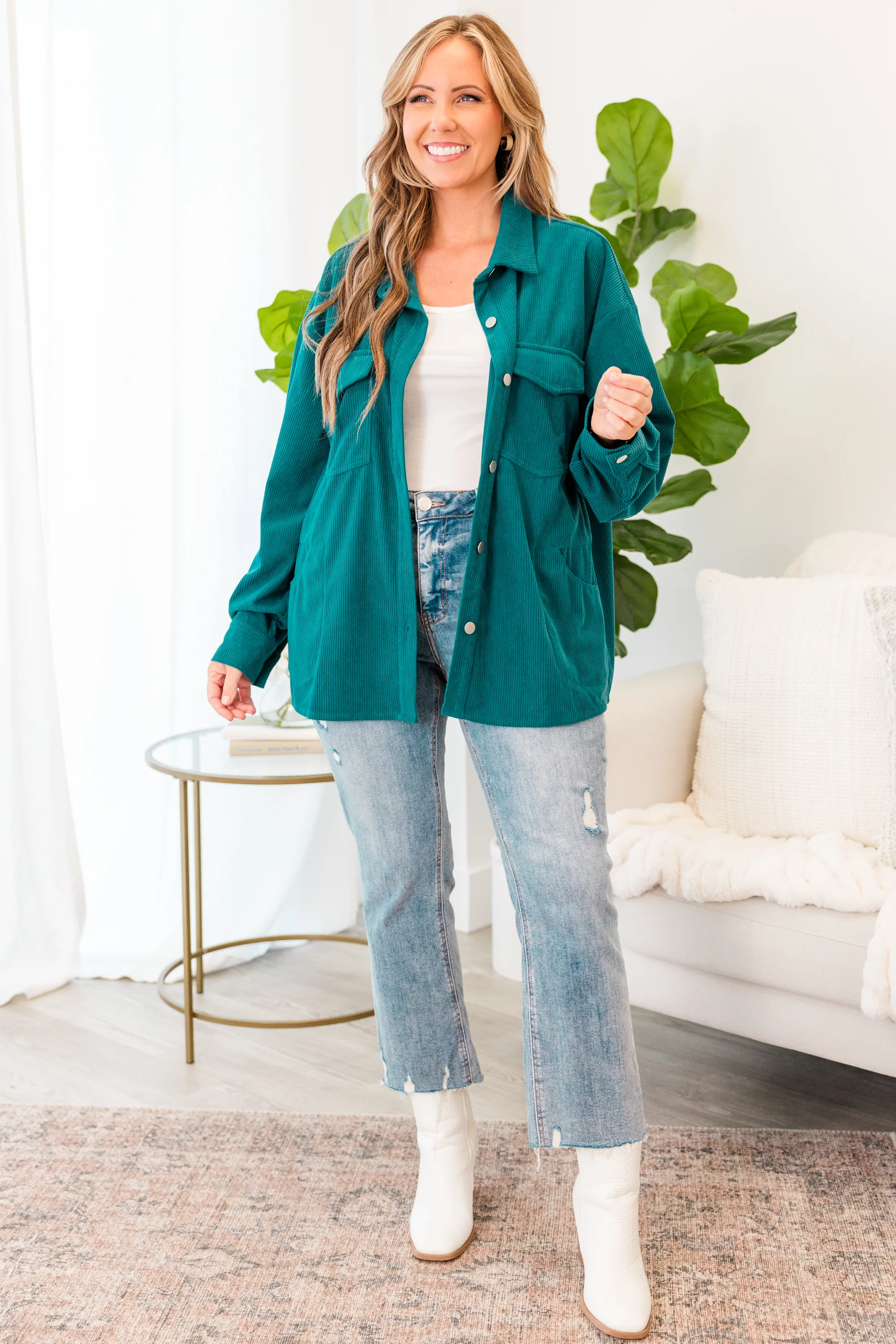 I Love The Cold Jacket, Teal - Giverhouse