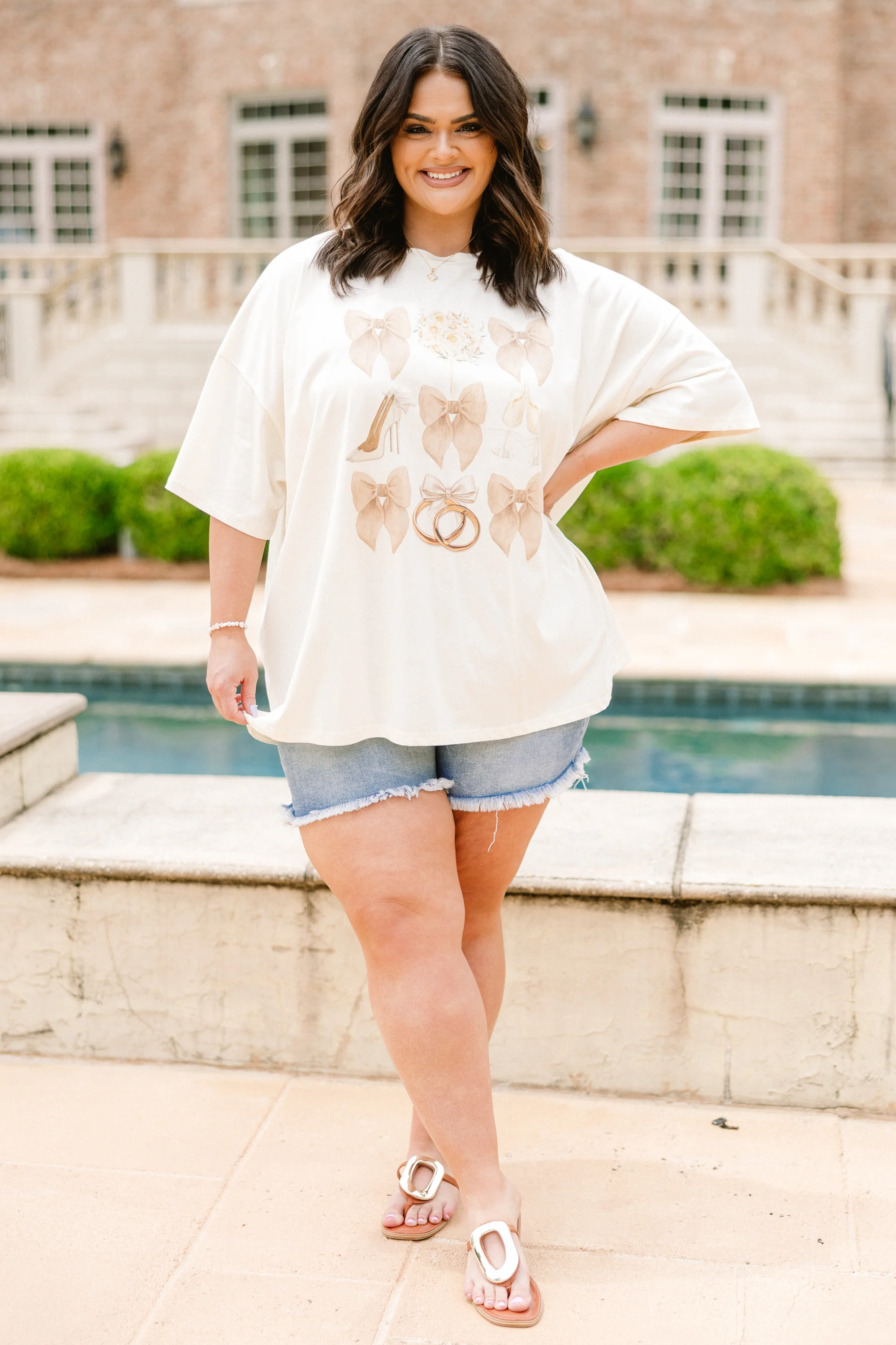 Classic Bride Boyfriend Tee, Ivory - Giverhouse