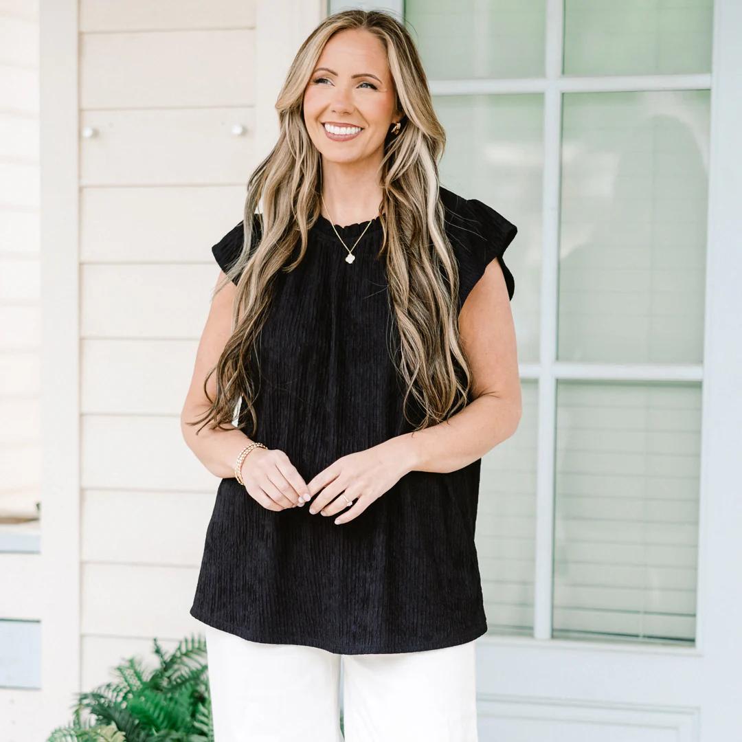 Worth My While Top, Black - Giverhouse