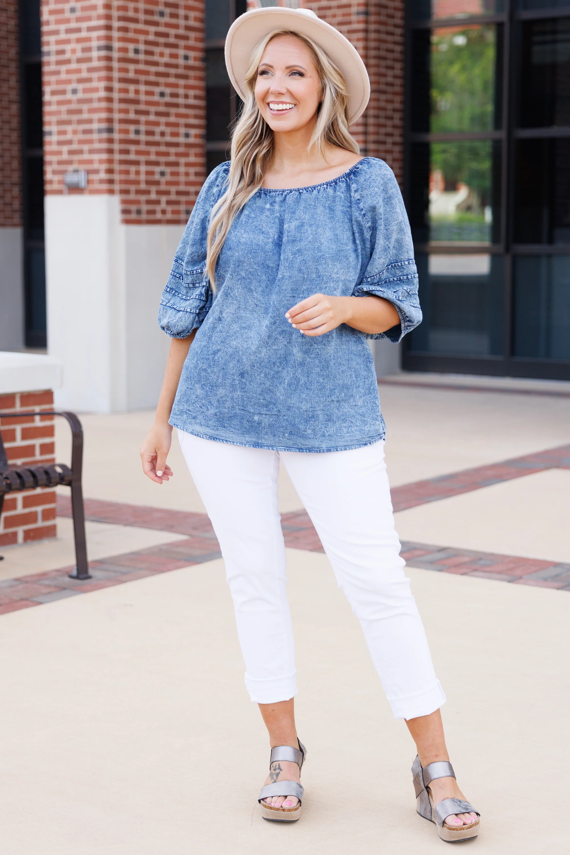 I Bring The Fire Top, Dark Wash - Giverhouse