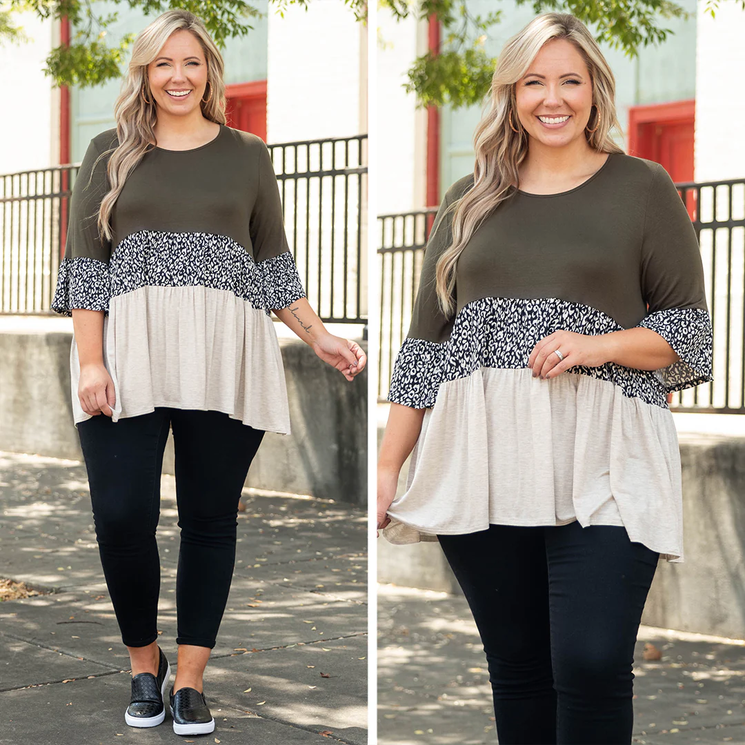 Fiercely Wild Top, Olive - Giverhouse