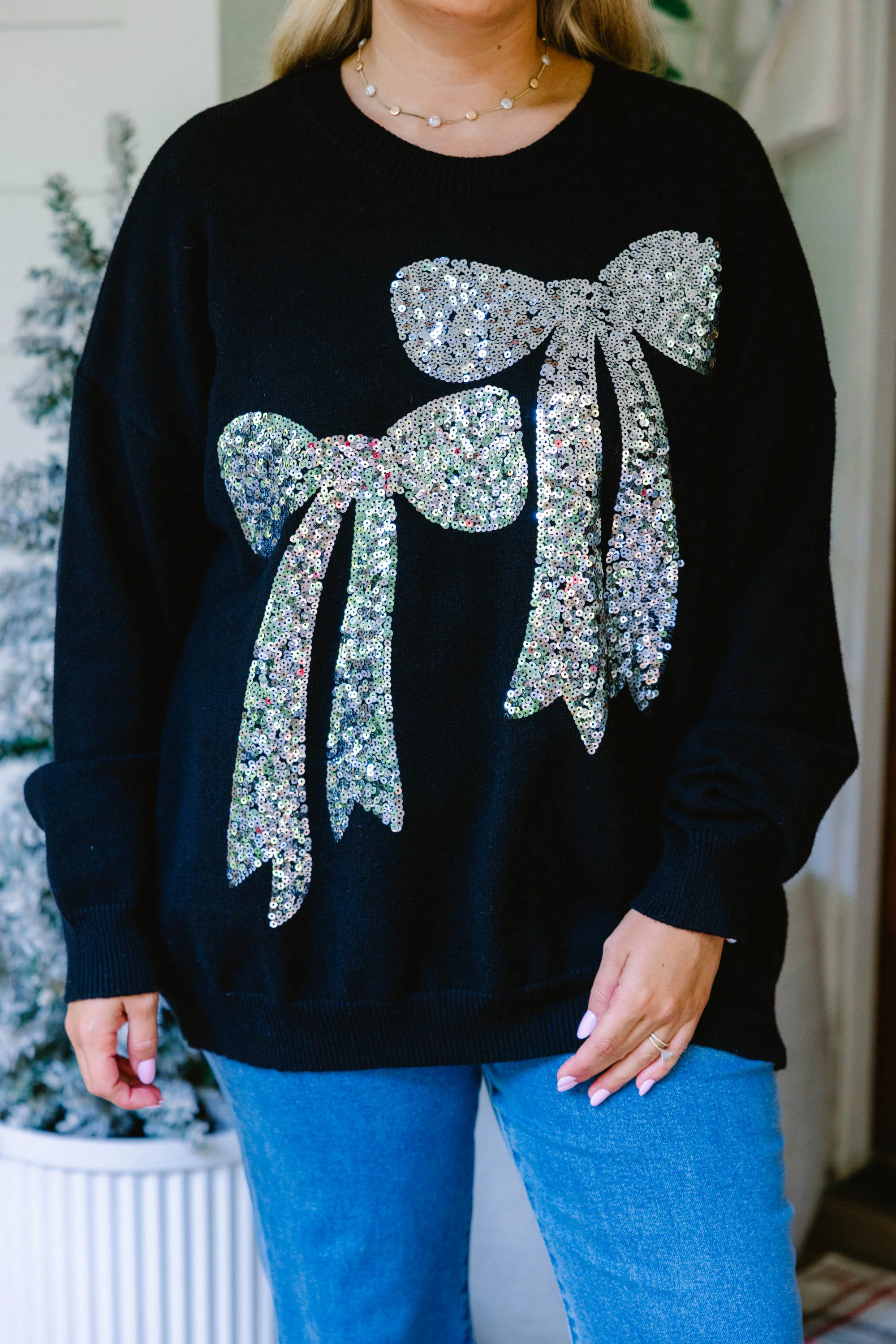 Presents Beautifully Wrapped Sweater, Black - Giverhouse