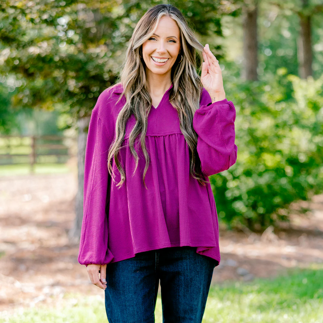 Enchanting Days Top, Purple - Giverhouse