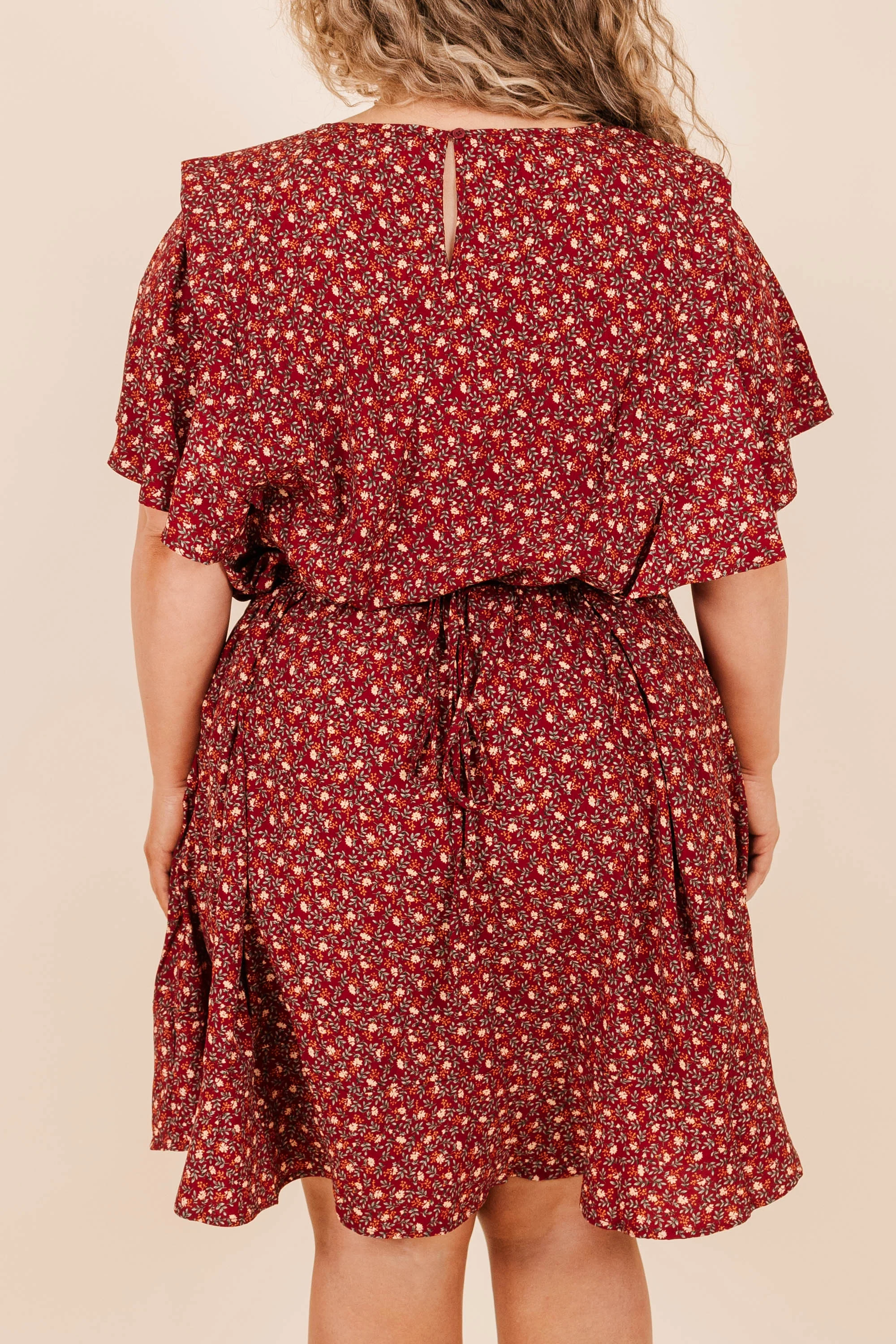 Bask In Every Moment Dress, Burgundy - Giverhouse