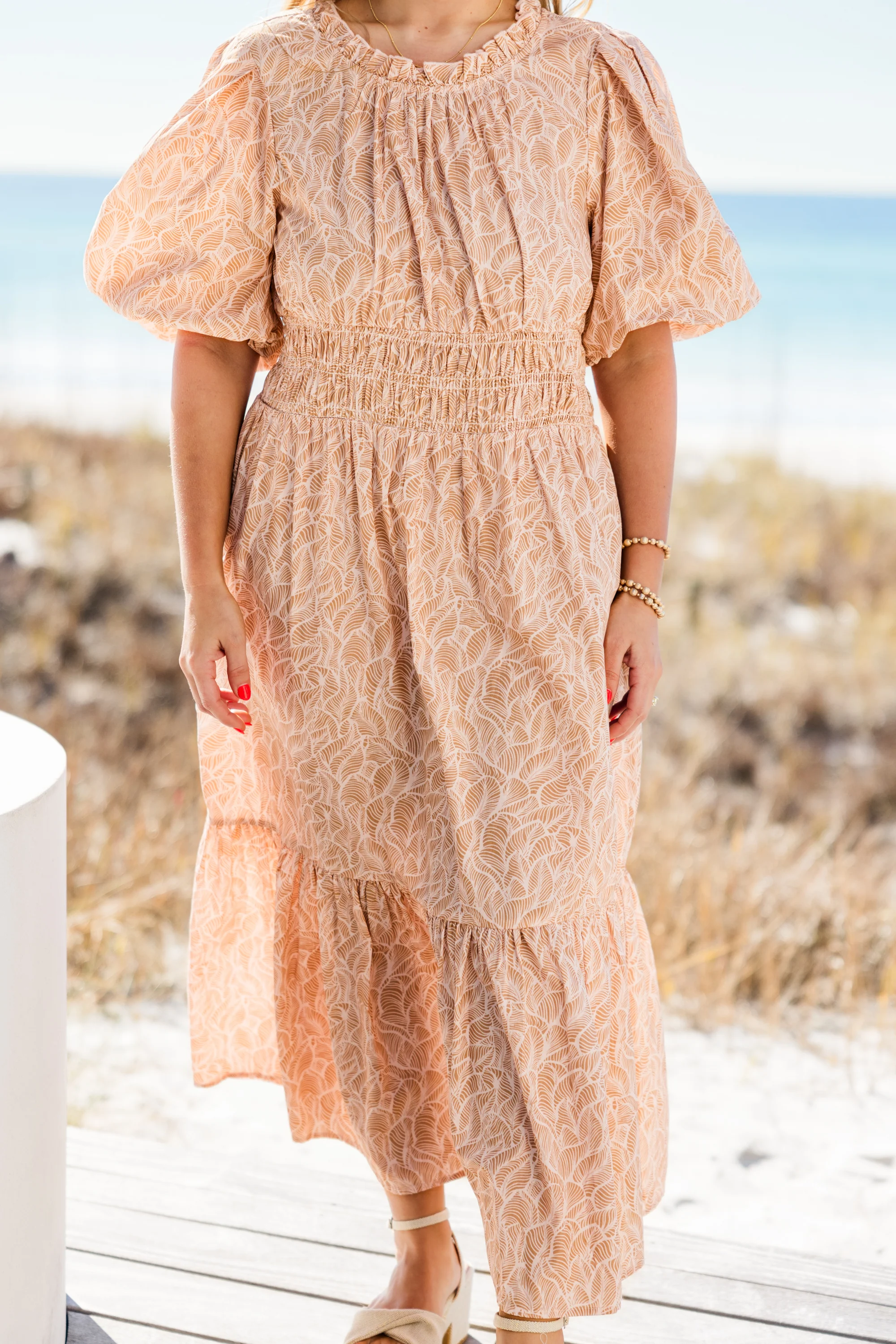 Sunlit Stroll Maxi Dress, Taupe - Giverhouse