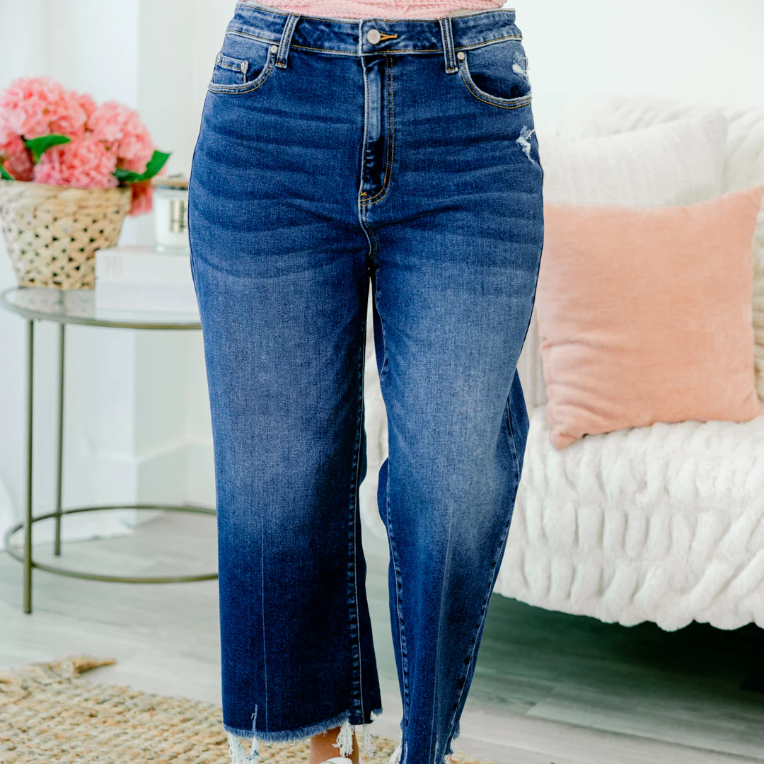 Miss Punctuality Jeans, Dark Wash - Giverhouse