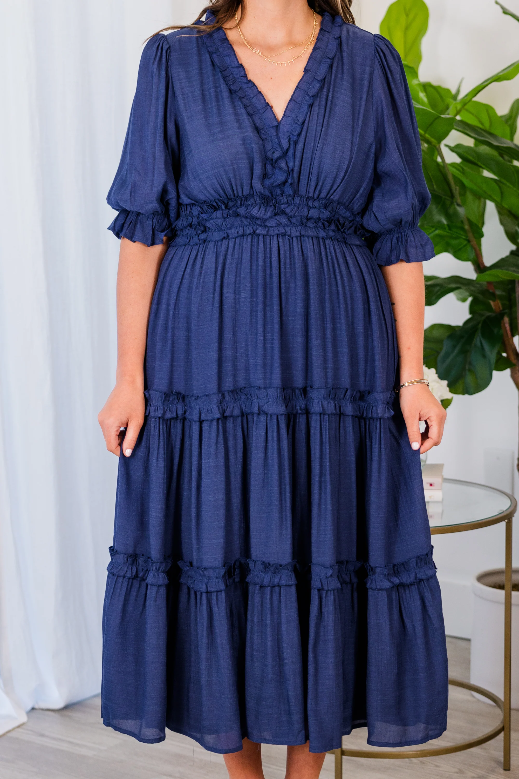 Make A Statement Maxi Dress, Navy - Giverhouse