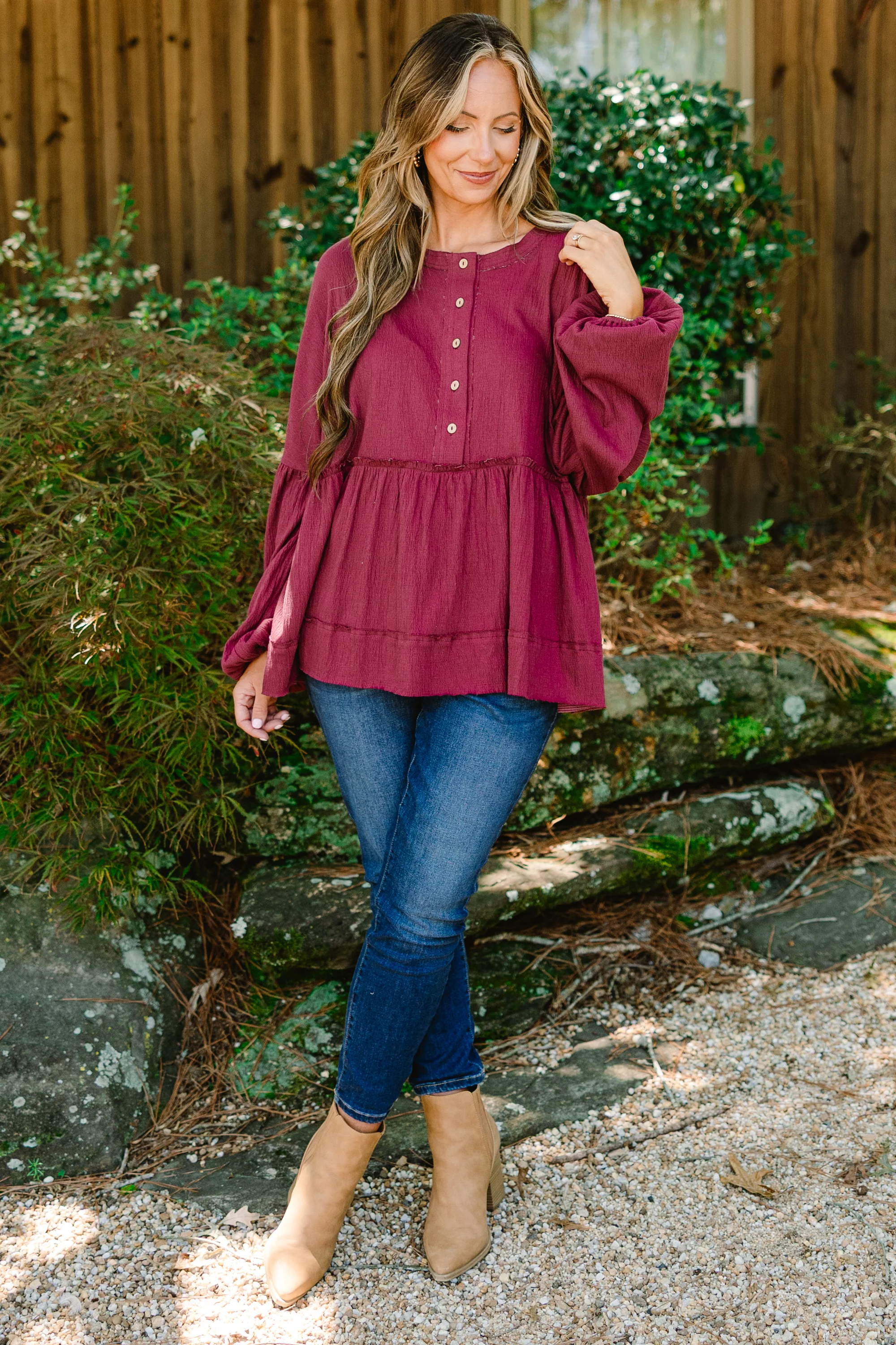 Fun At The Orchard Top, Burgundy - Giverhouse