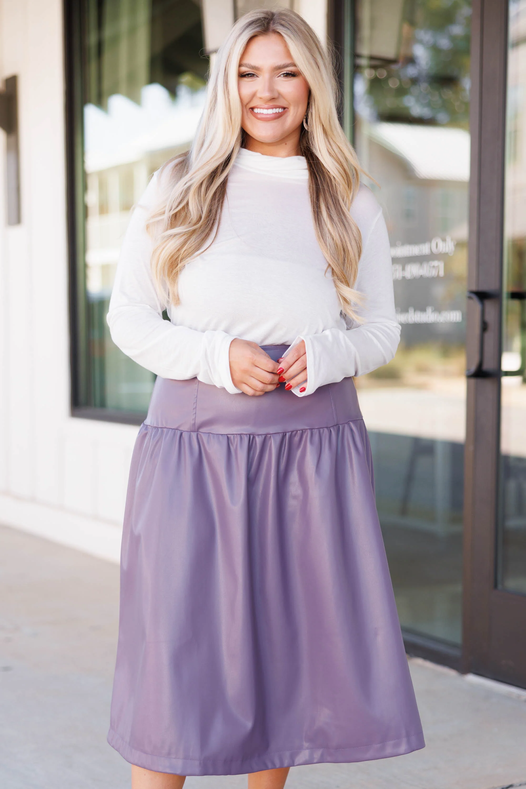 Come On Over Skirt, Purple - Giverhouse