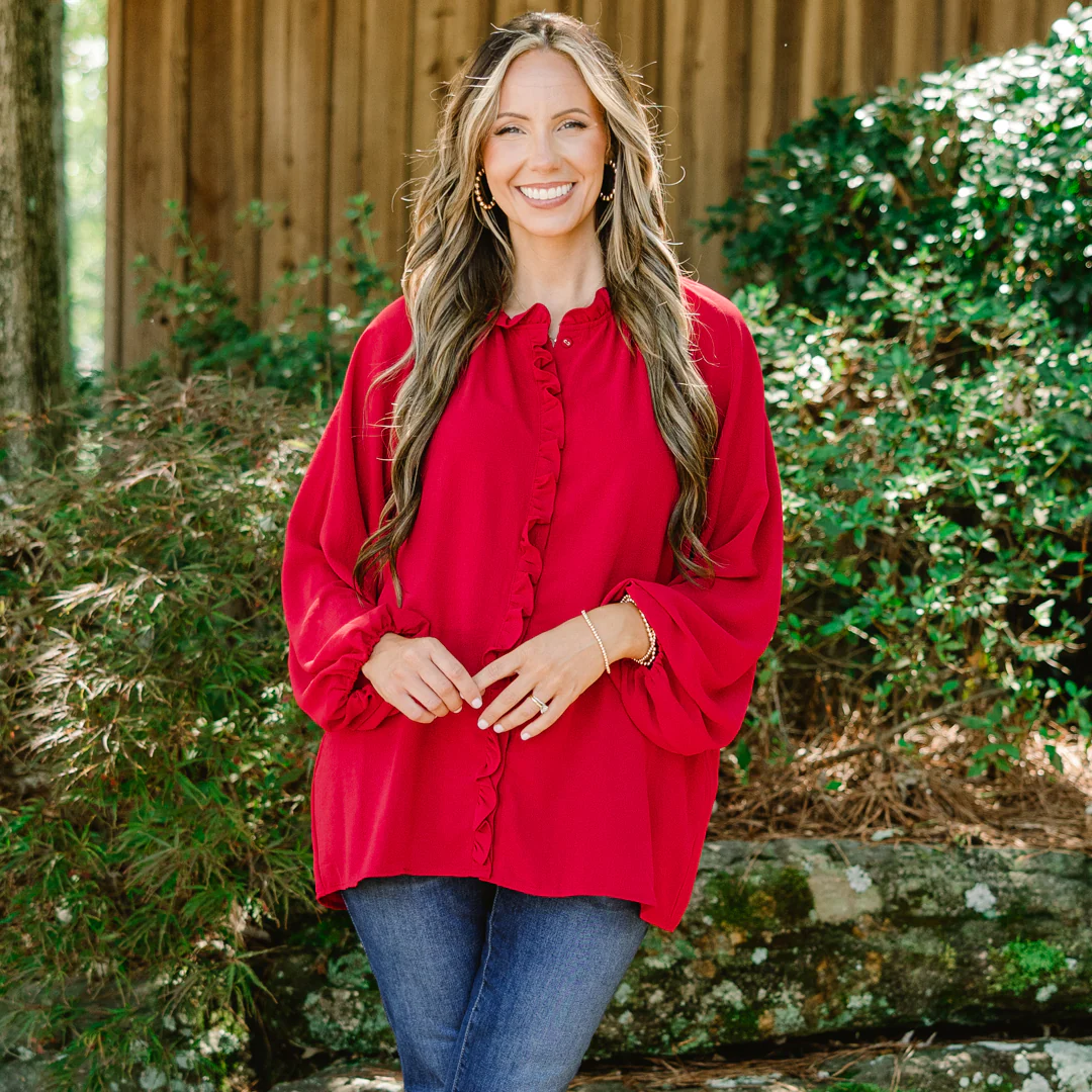 Pour Into Yourself Top, Red - Giverhouse