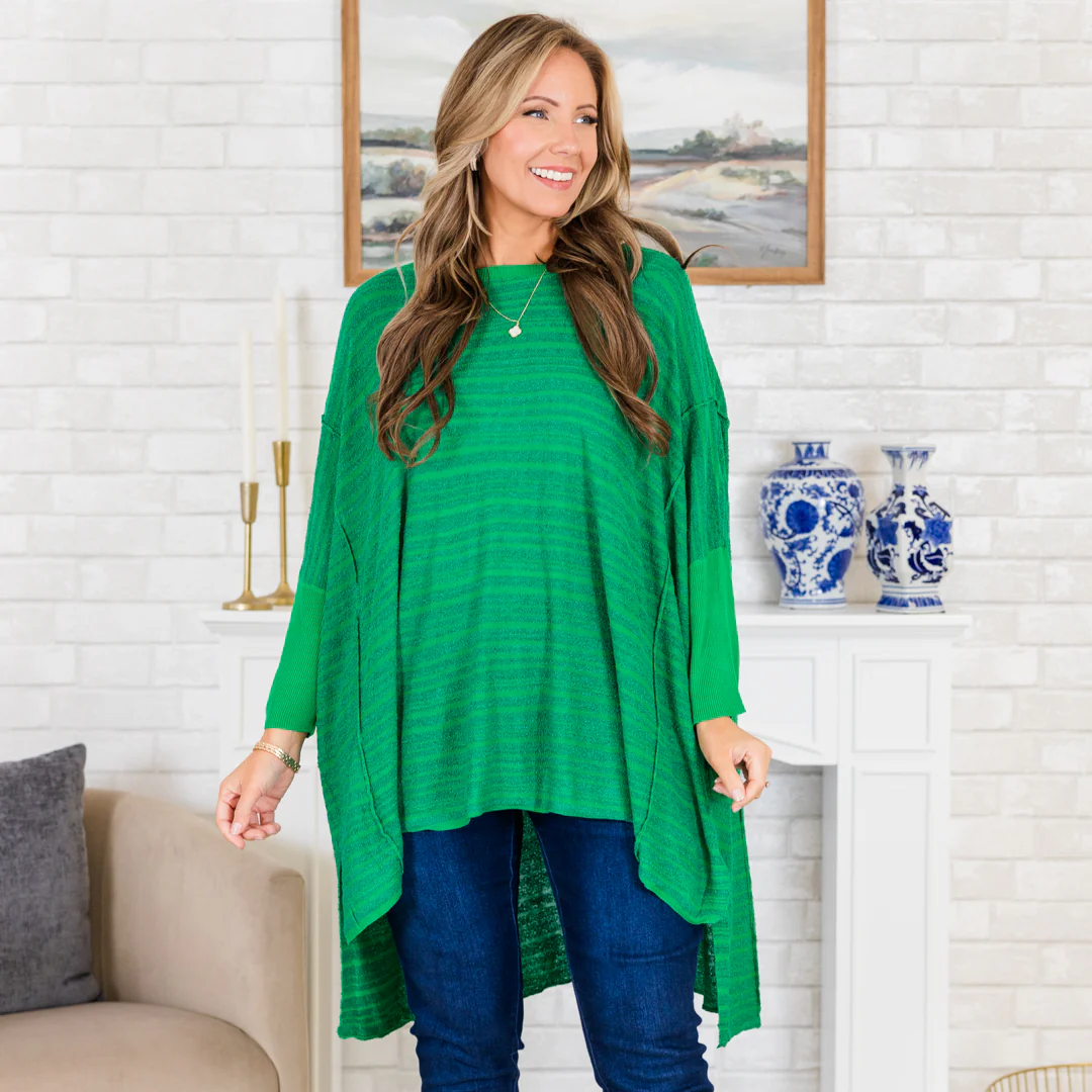 Cozy Cues Top, Green - Giverhouse