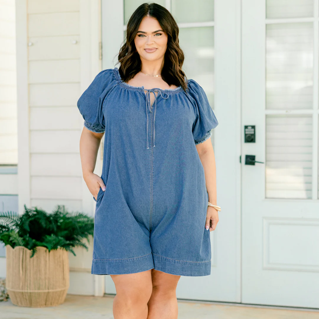 Sweet Nothings Romper, Blue - Giverhouse