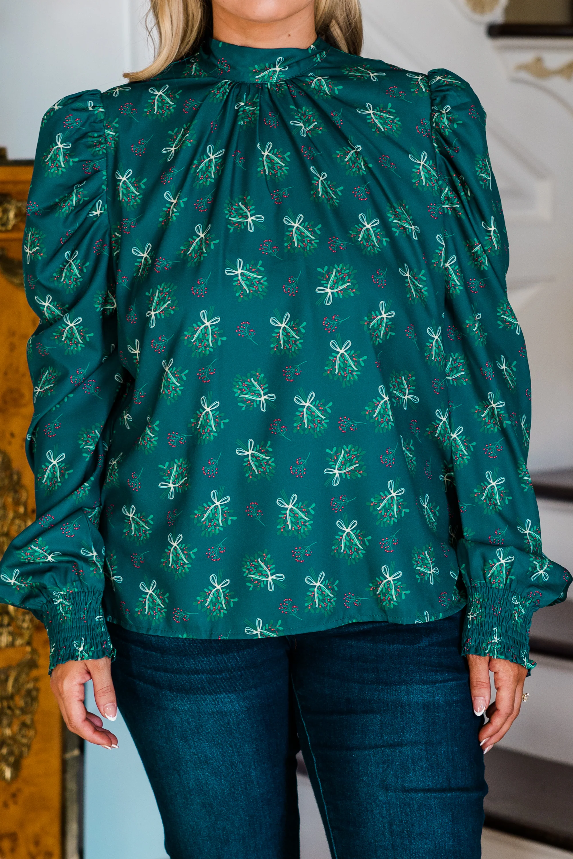 With This Wreath Top, Green - Giverhouse