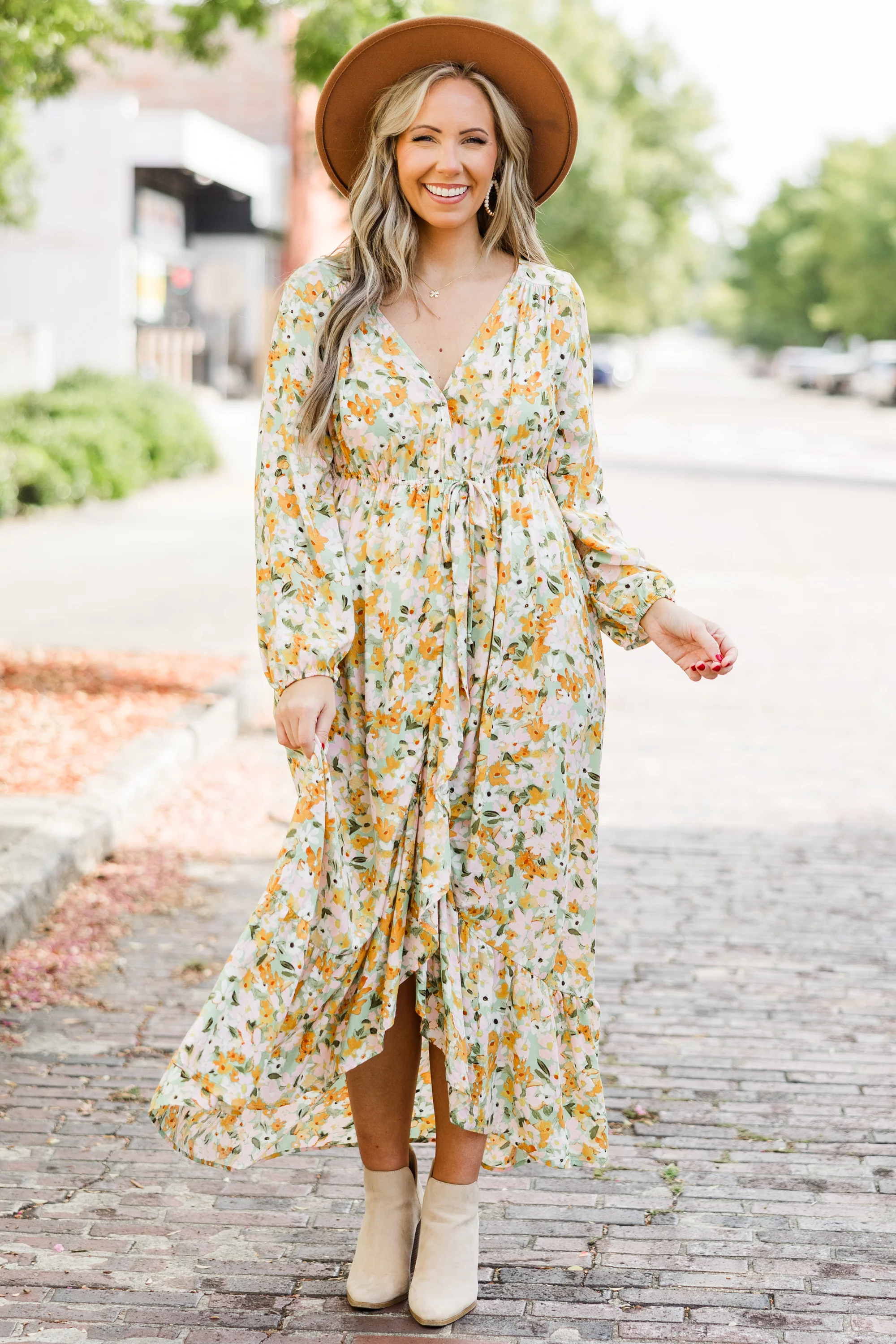 Talking Bout' My Girl Dress, Yellow - Giverhouse