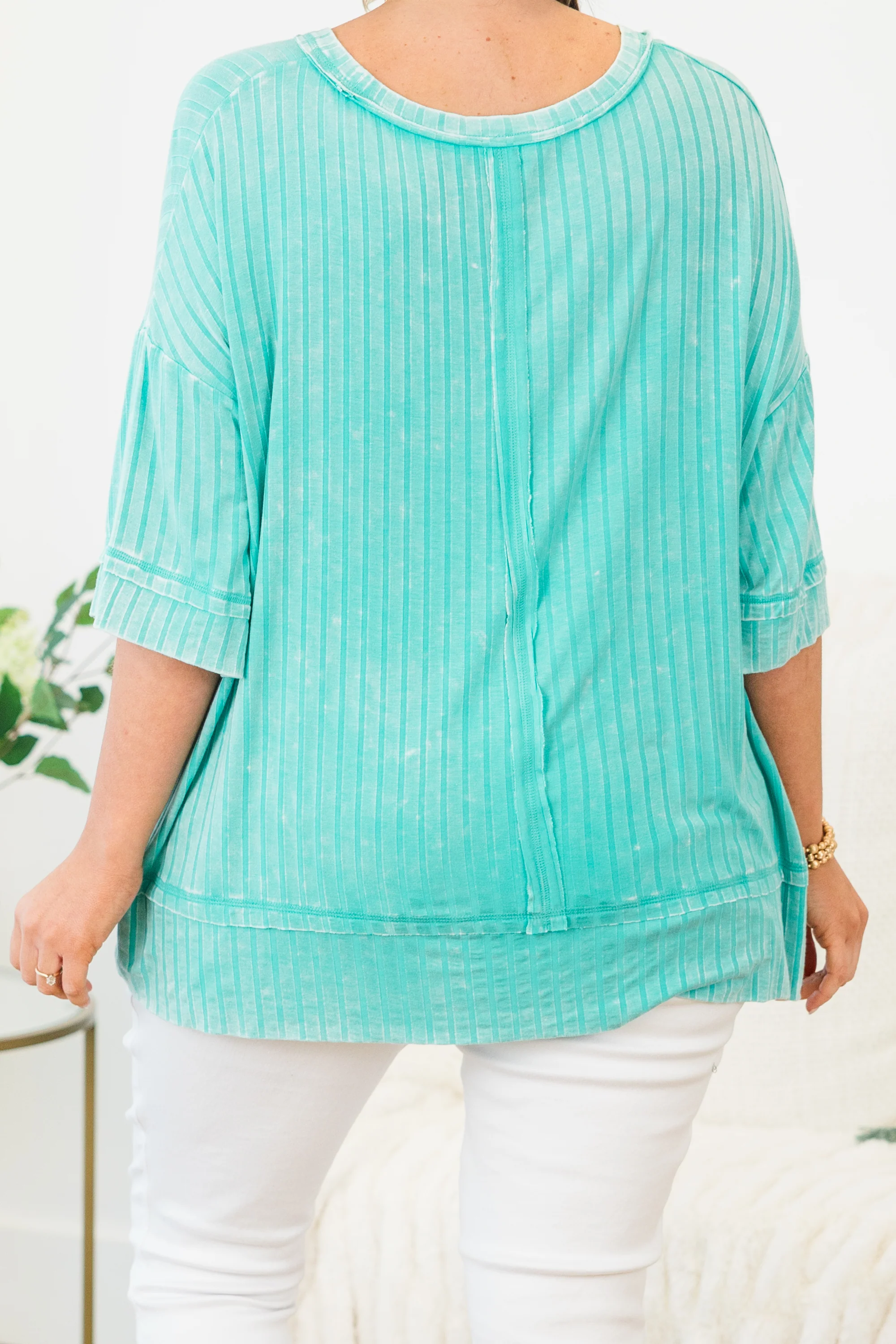 You're All Mine Top, Turquoise - Giverhouse