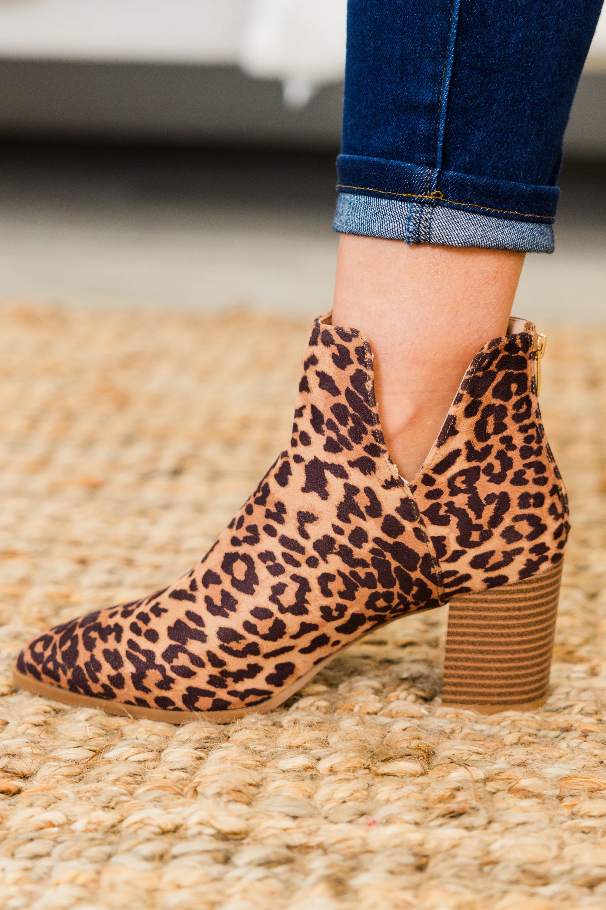 Gleaming Glam Booties, Leopard - Giverhouse