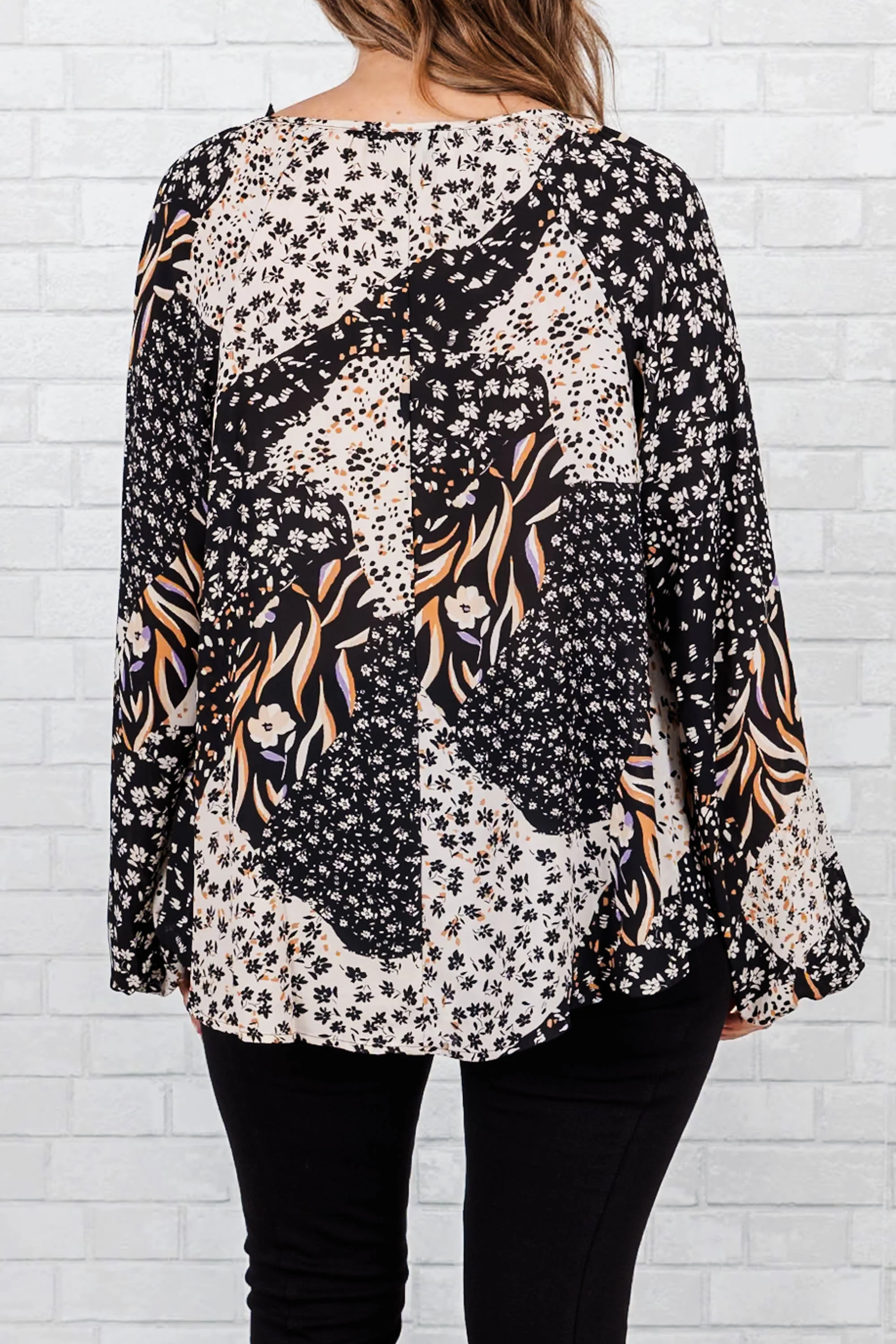 Her Town Too Top, Black Multi - Giverhouse