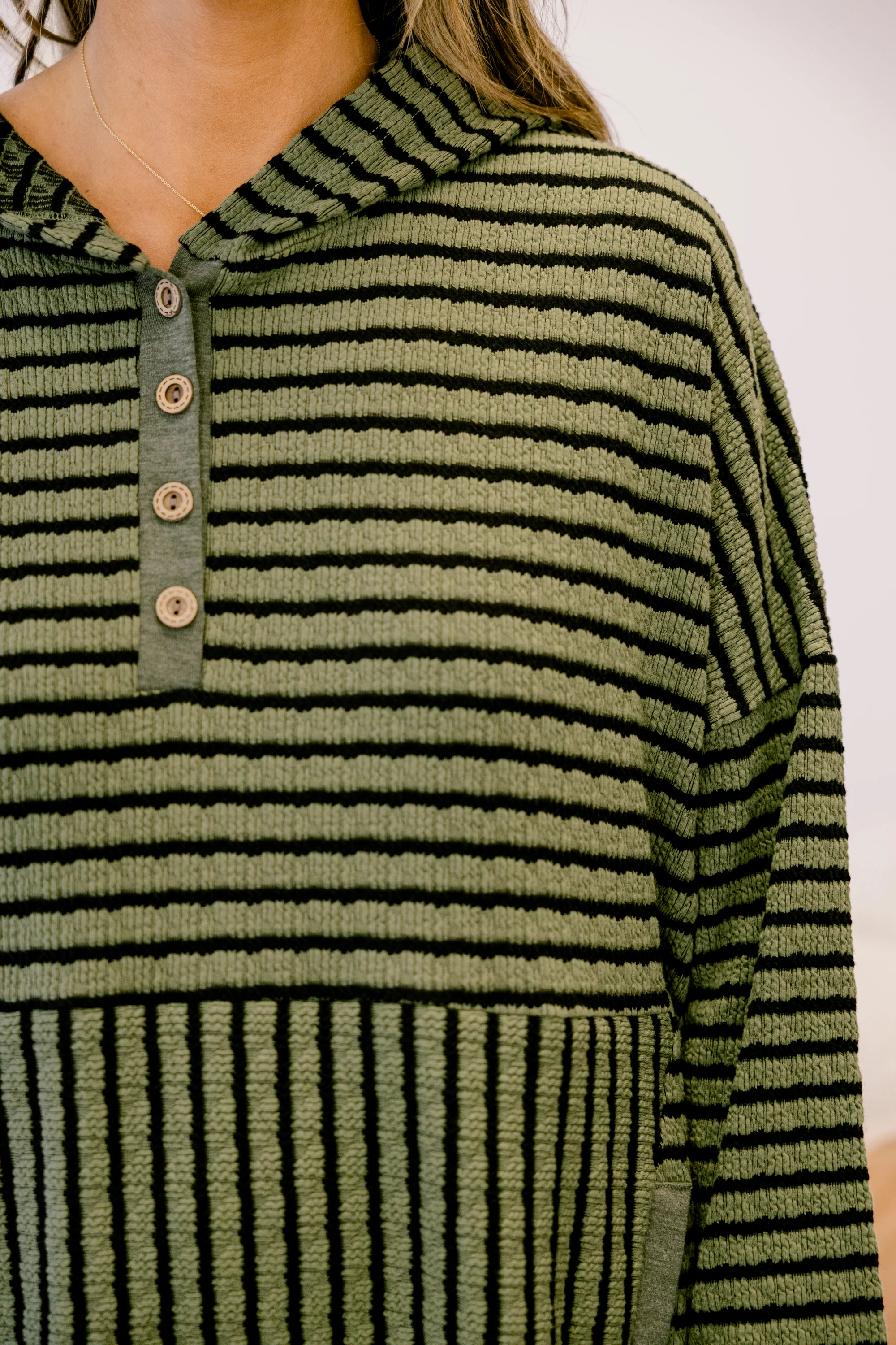 Coastal Breeze Hoodie, Green-Black - Giverhouse