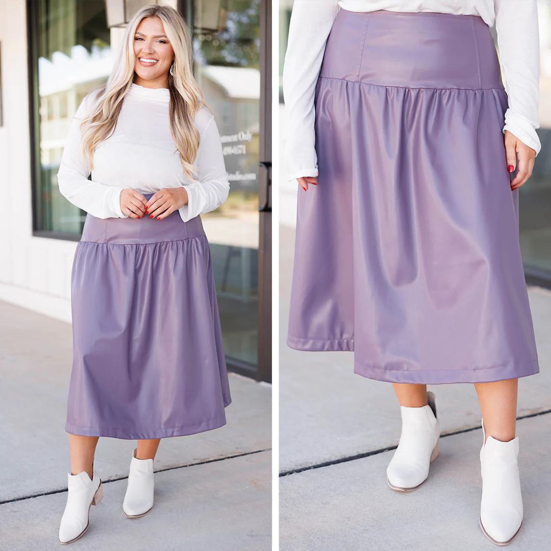 Come On Over Skirt, Purple - Giverhouse