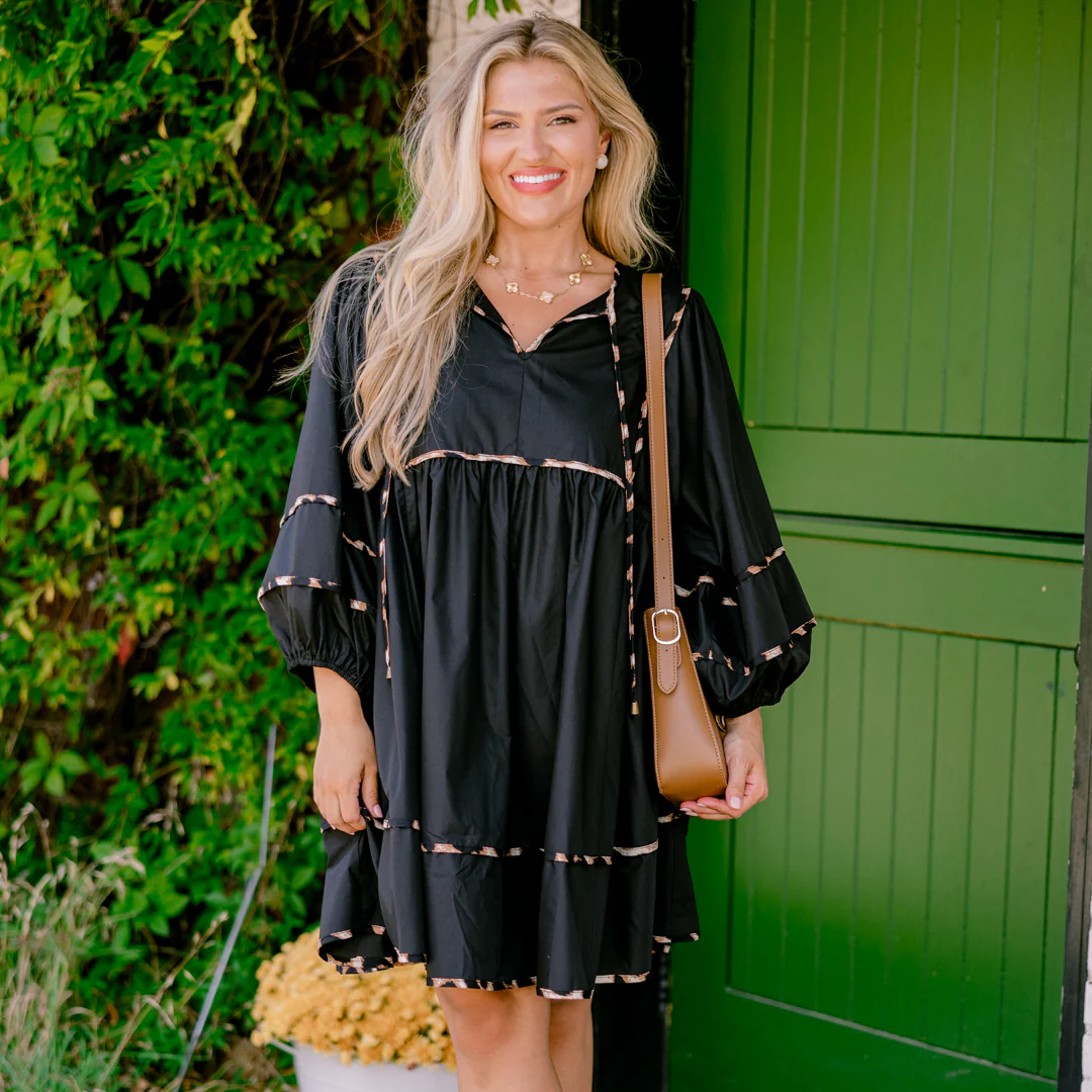 Stuck In Your Ways Dress, Black - Giverhouse