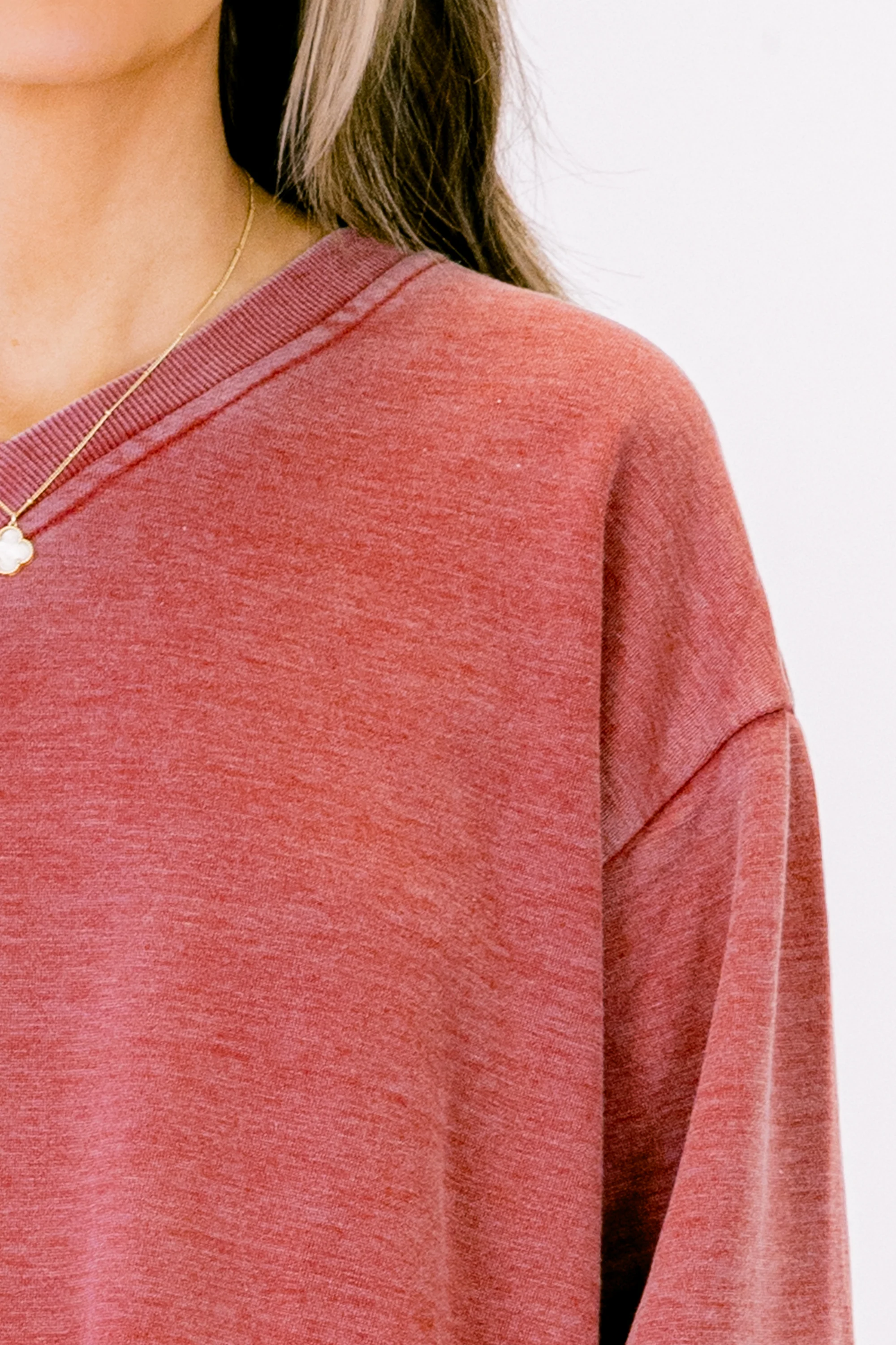 Warm Embrace Pullover, Wine Red - Giverhouse