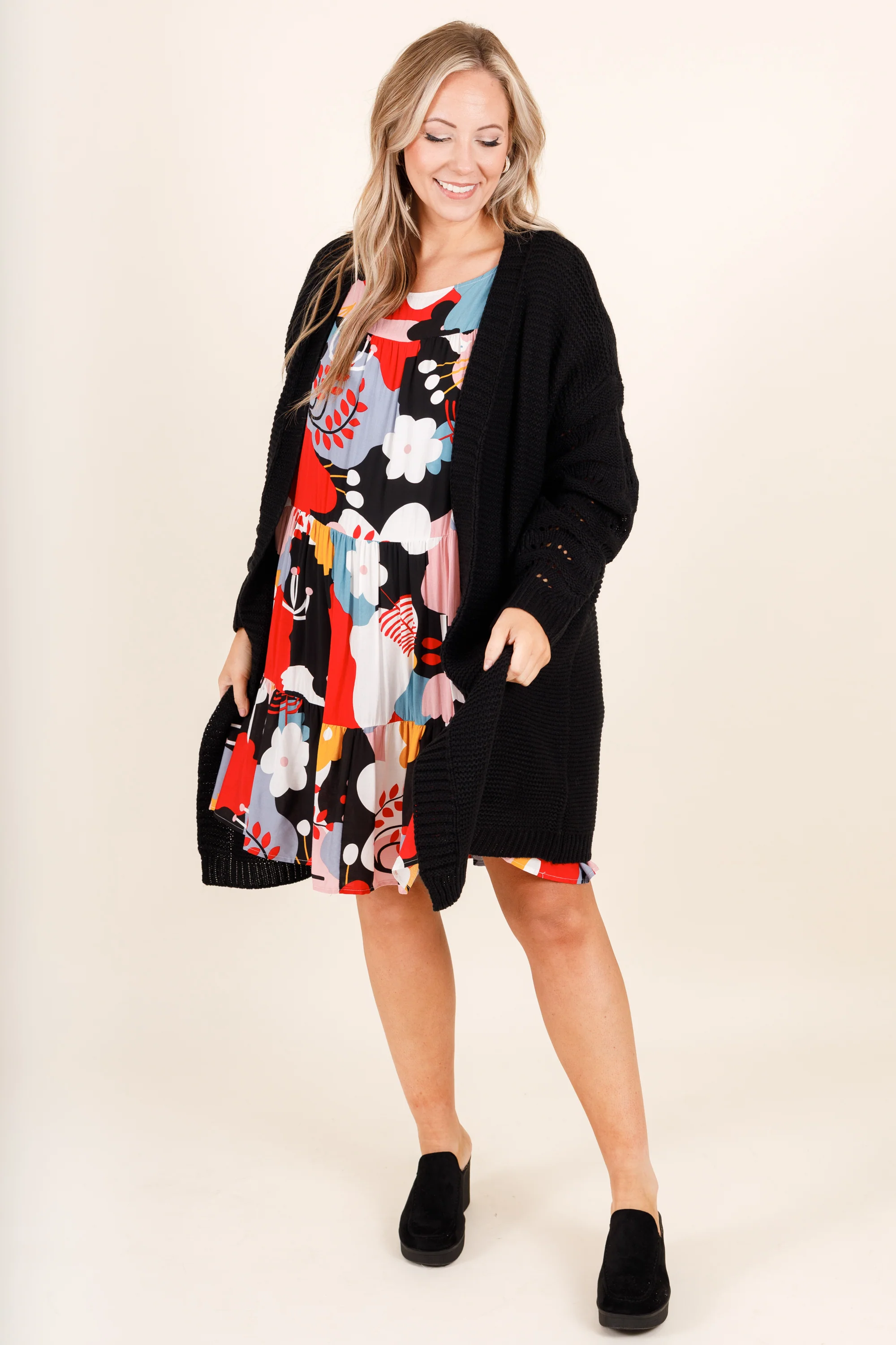 Flooding With Perfection Dress, Black - Giverhouse