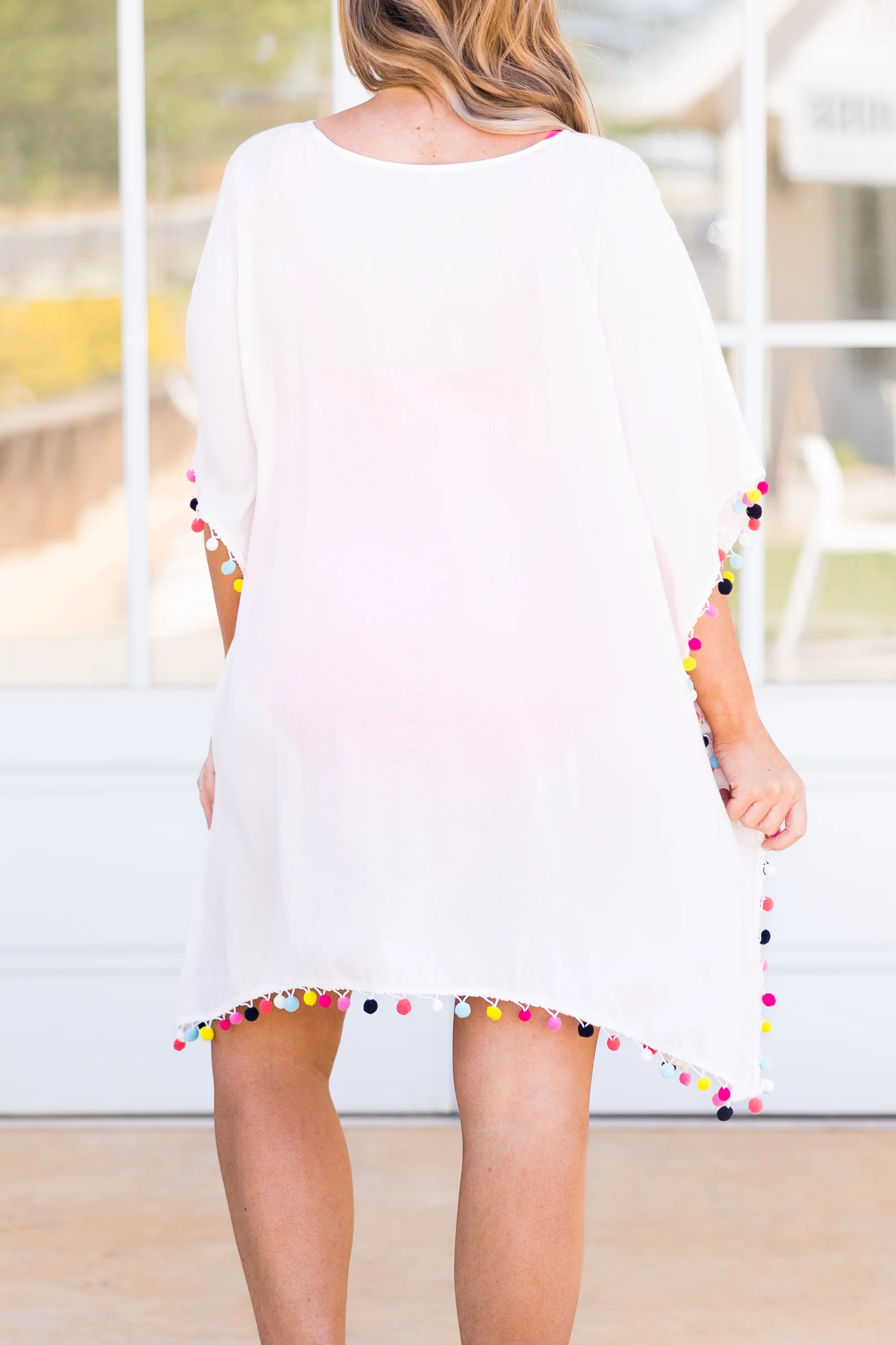 Good Times In The Sun Coverup, White - Giverhouse