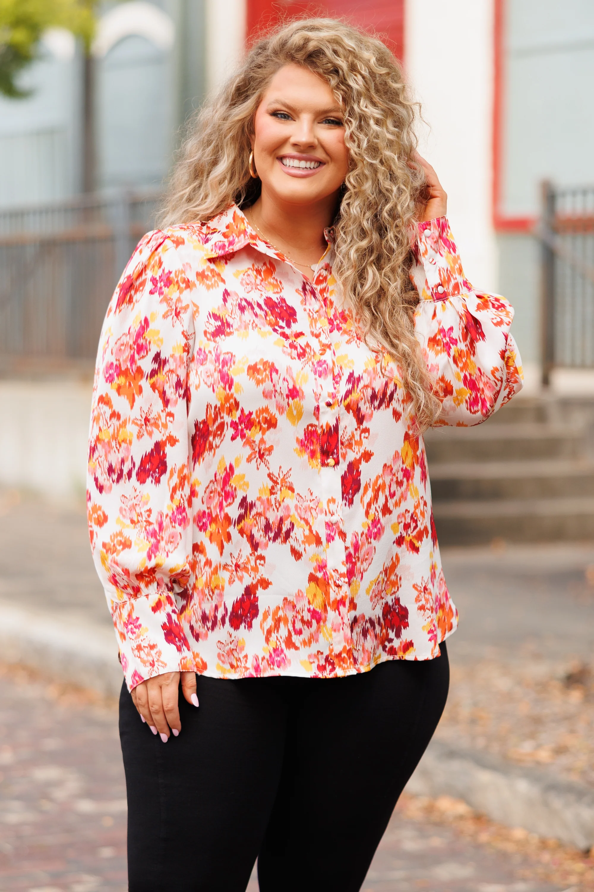 Flowers Of My Dreams Top, Ivory - Giverhouse