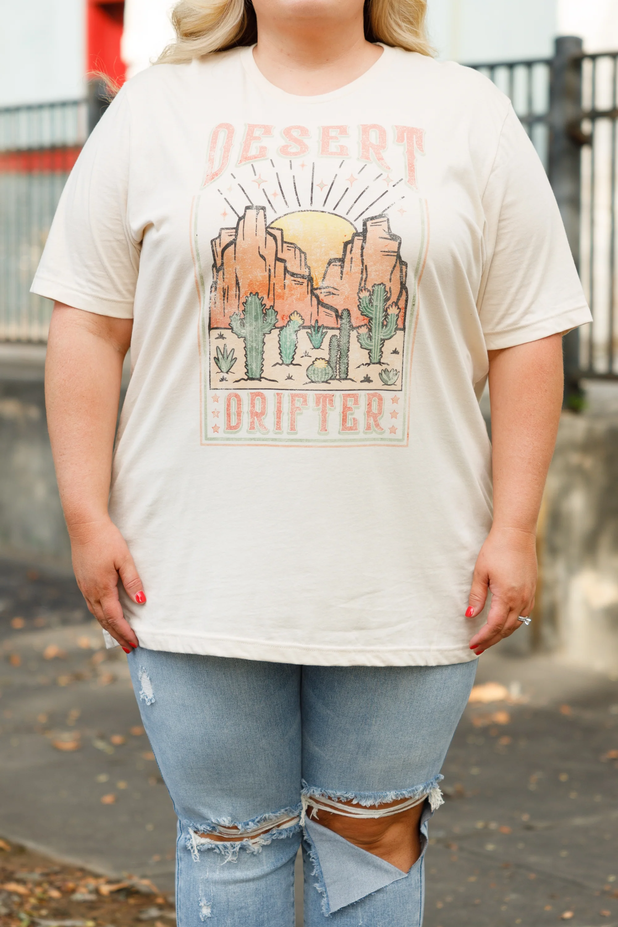 Arizona Plateau Tee, Soft Cream - Giverhouse