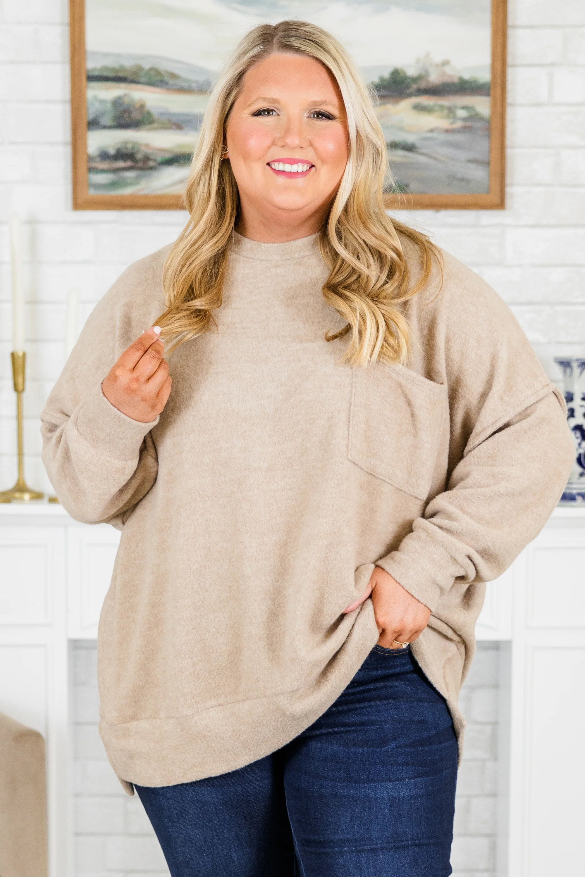 Just Take A Break Sweater, Ash Mocha - Giverhouse