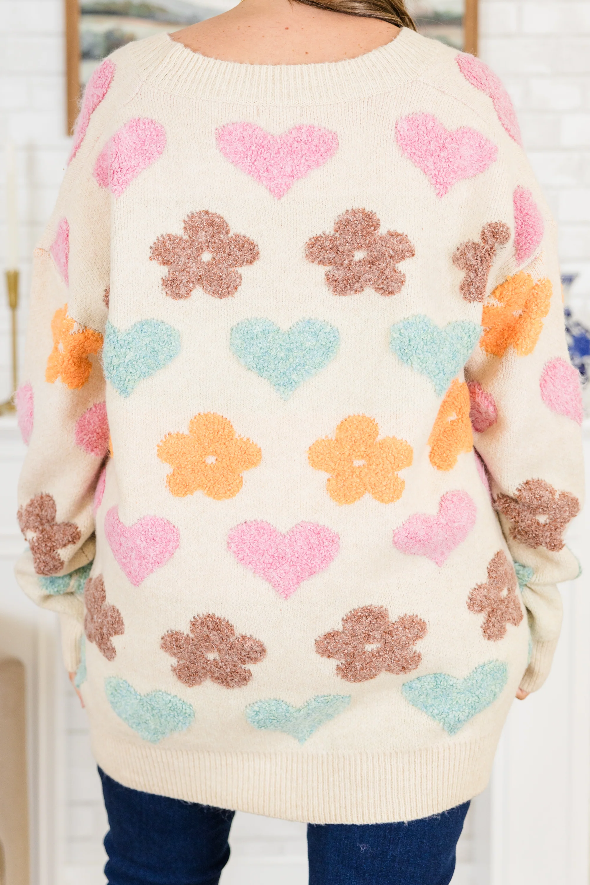 In Love With Life And You Cardigan, Beige - Giverhouse