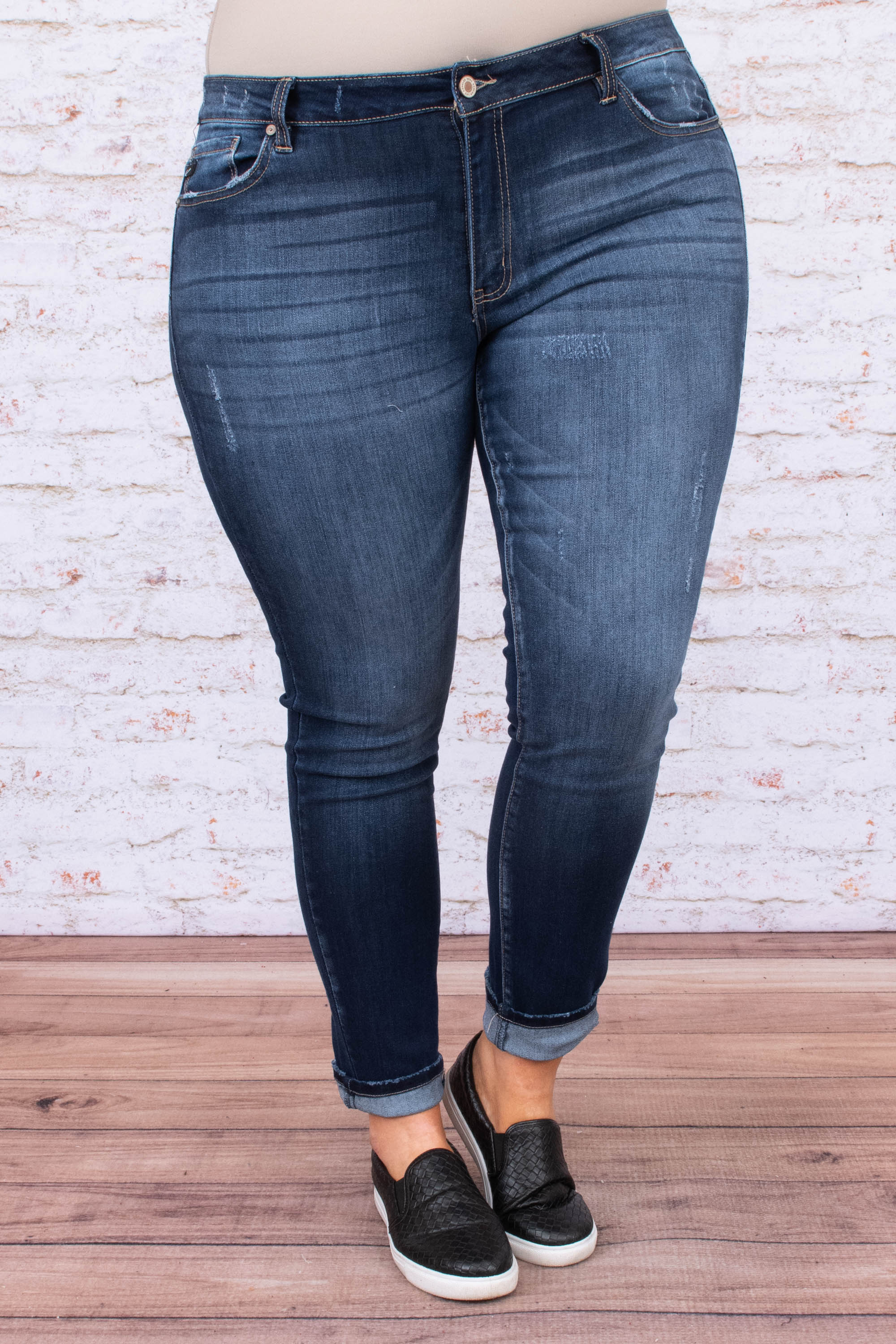 Wanting To Know Jeggings, Dark Wash - Giverhouse