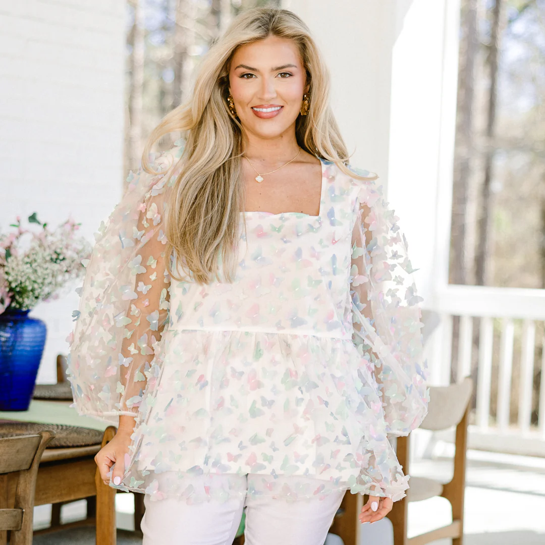 Ribbons In The Sky Top, Sage Mix - Giverhouse